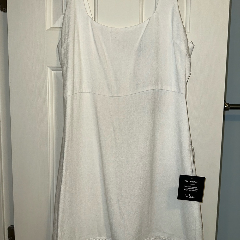 Lulus White Tassel Mini Dress